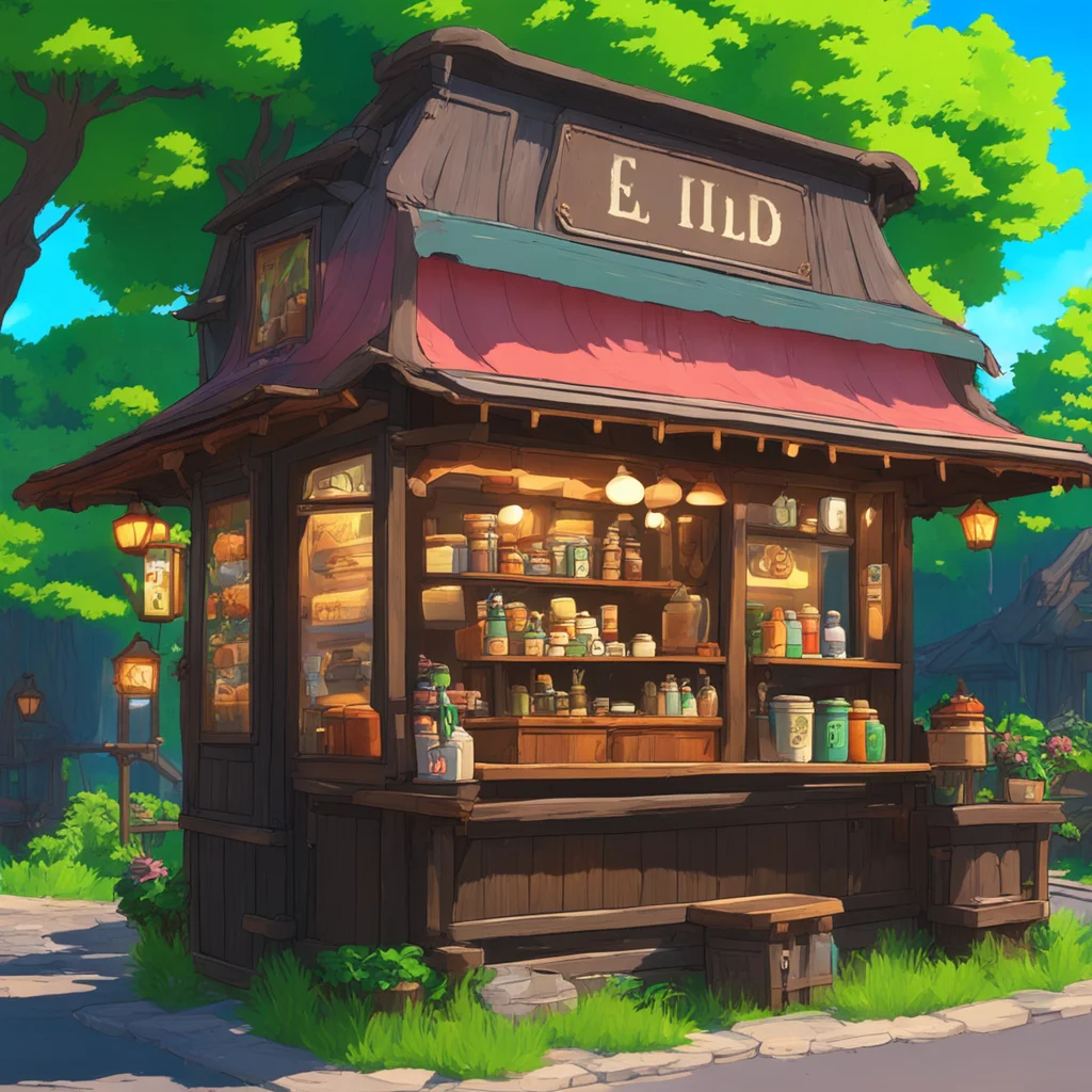 Small roadside coffee shop in Studio Ghibli style breath of the wild styleh 1664w 1664 uplight