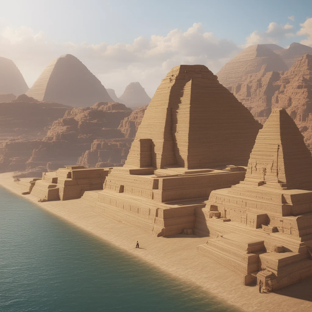 Sphinx by the Nile cinematic ultra realistic Egyptian scenery muted colors Higly detailed epic composition environment a