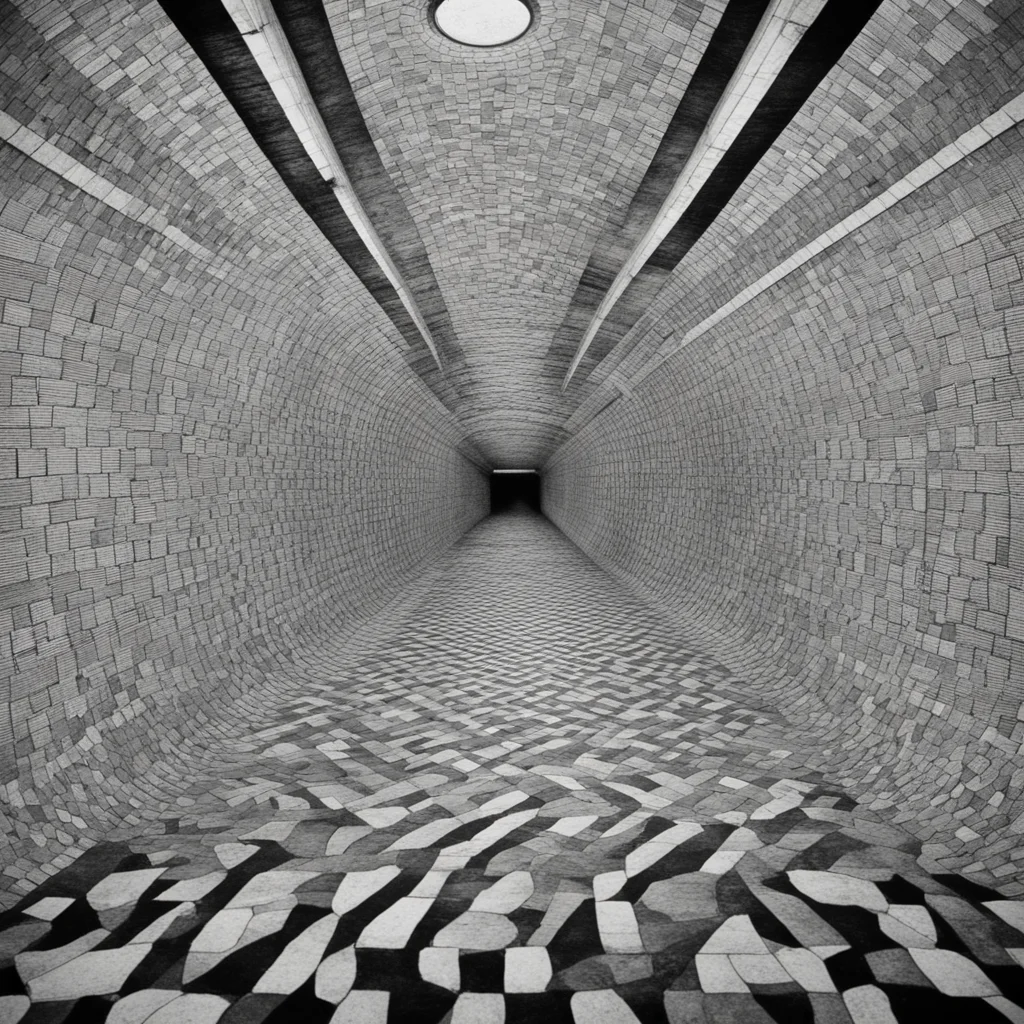 Subway tunnels vintage tiles geometric patterns MC Escher Optical illusions