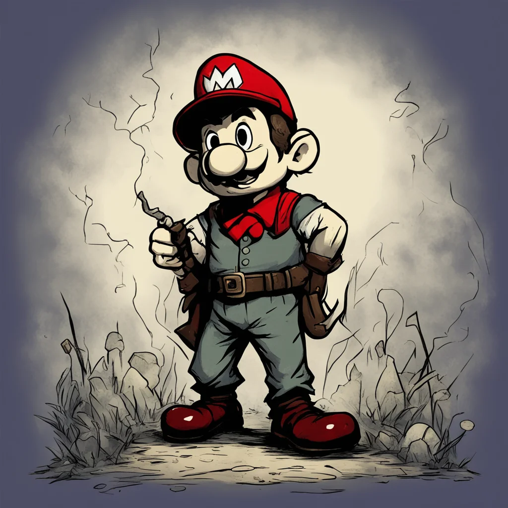 Super Mario in the dont starve artstyle