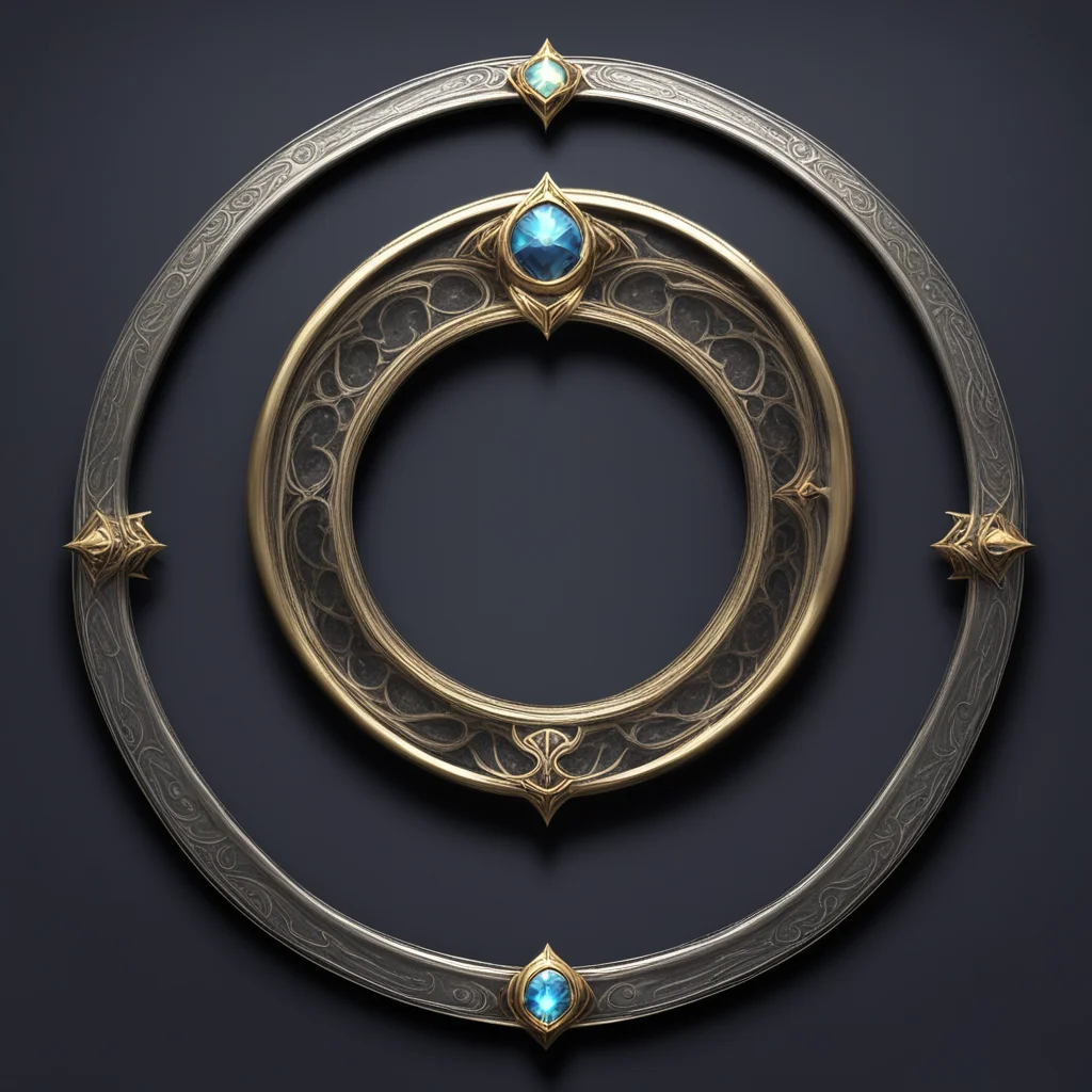 Symmetrical fine magic ring UI