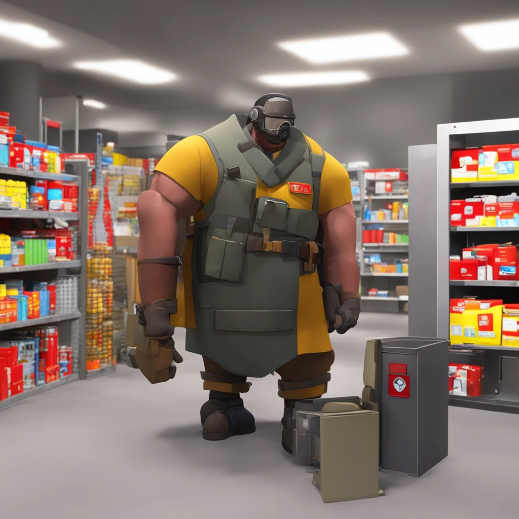 Team Fortress 2 Engineer Building Sentry inside of a walmart