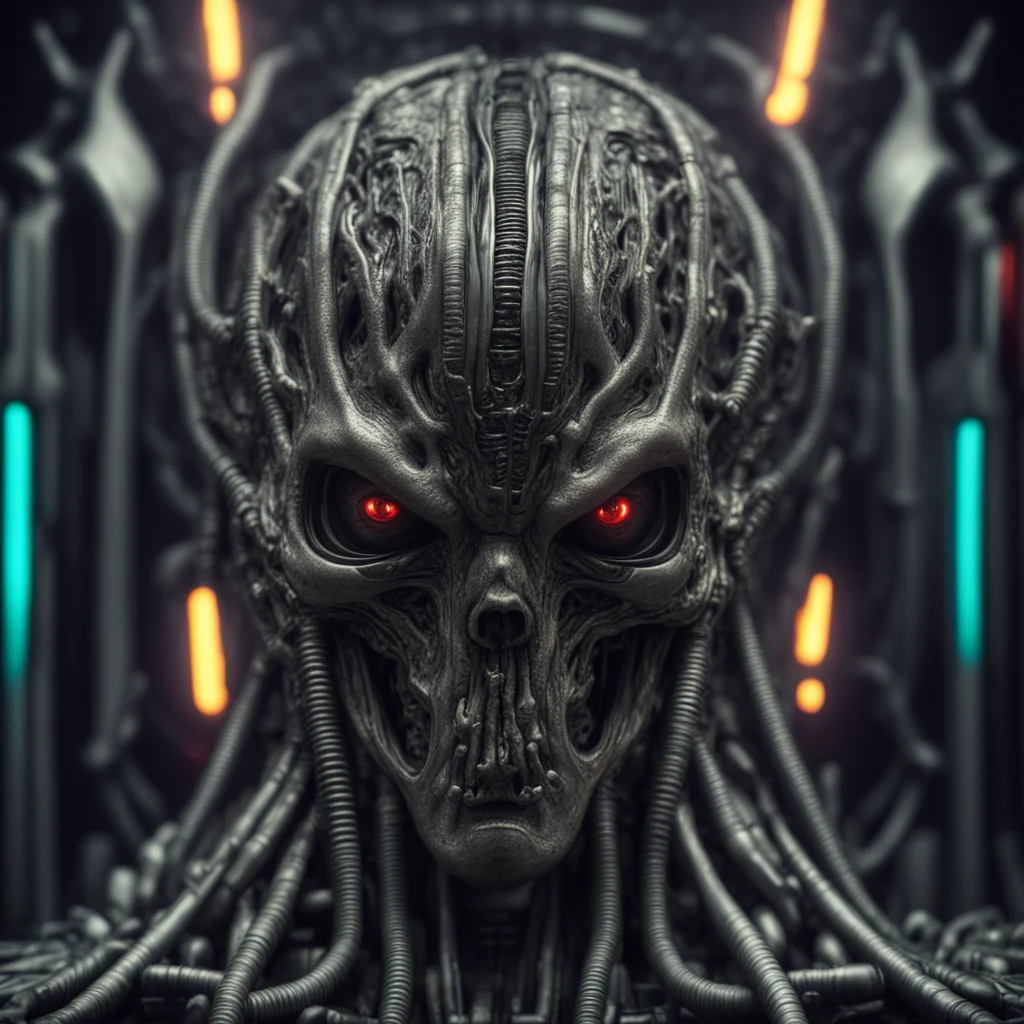 Television head 85mm HR giger extremely textured highly detailed zbrush Doom Eternal organism écorché intricate dark  Re