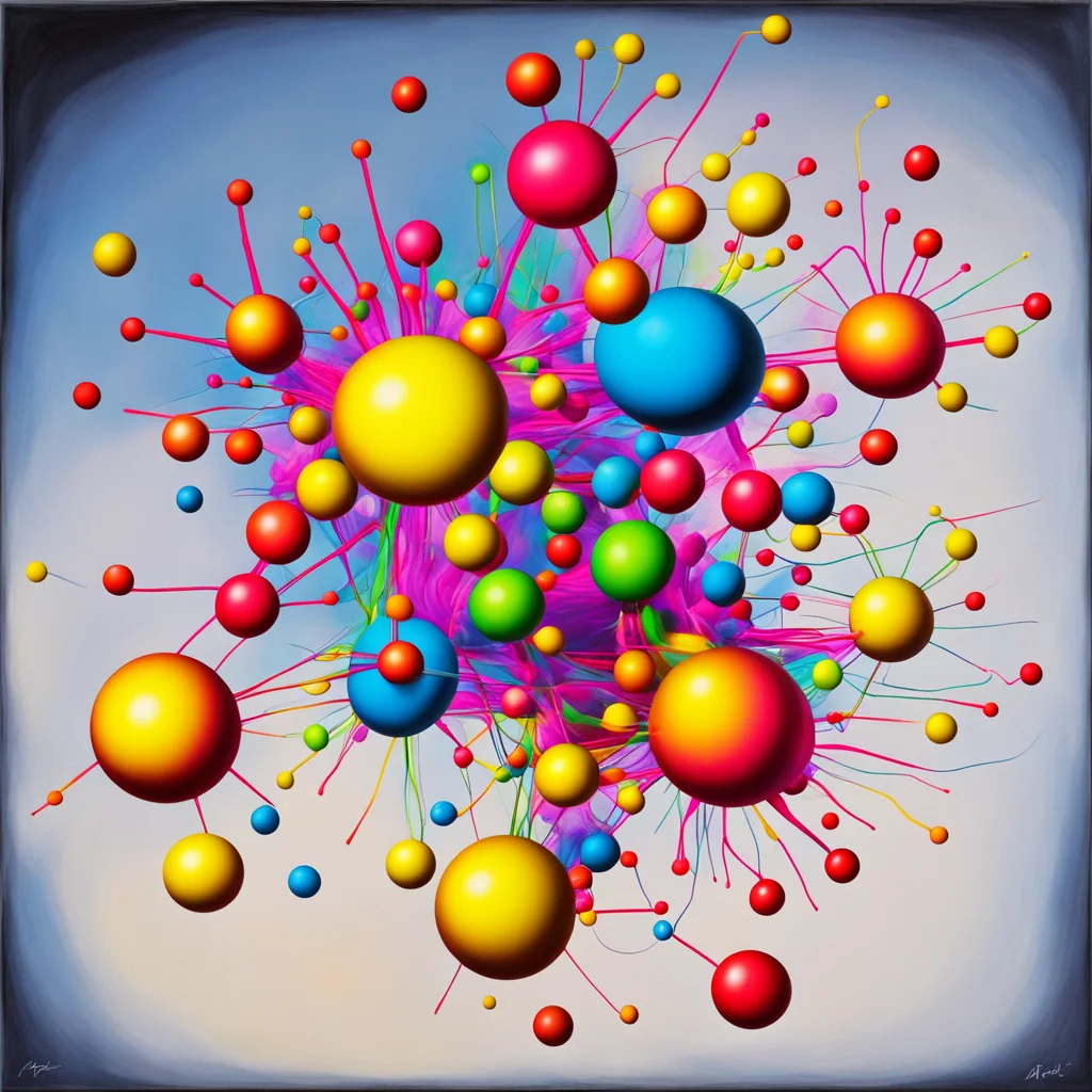 The painting could show the molecules of glucose being broken down into two molecules of pyruvate with the release of en