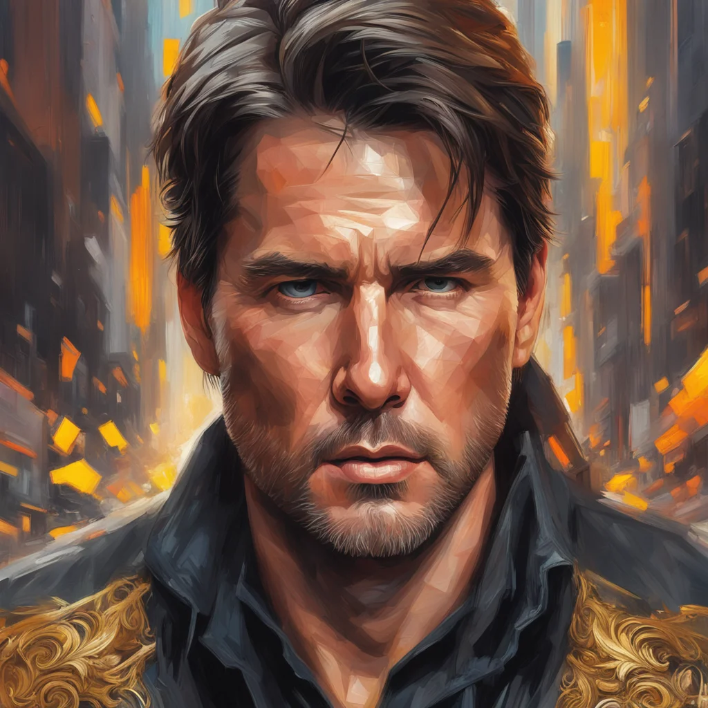 Tom Cruise oil painting portrait intricate complexity rule of thirds face by Artgerm character concept dramatic lighting