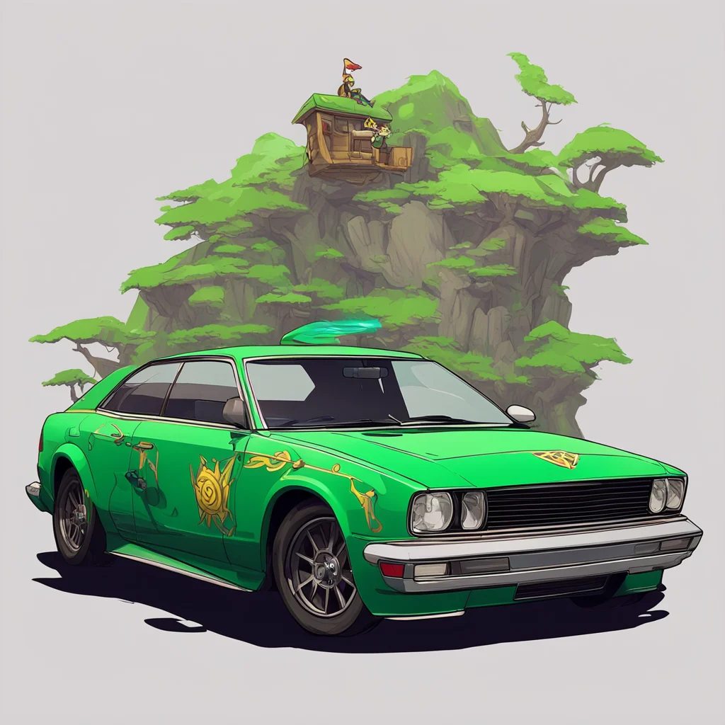 Toyota chaser in Zelda wind waker cell shading art style