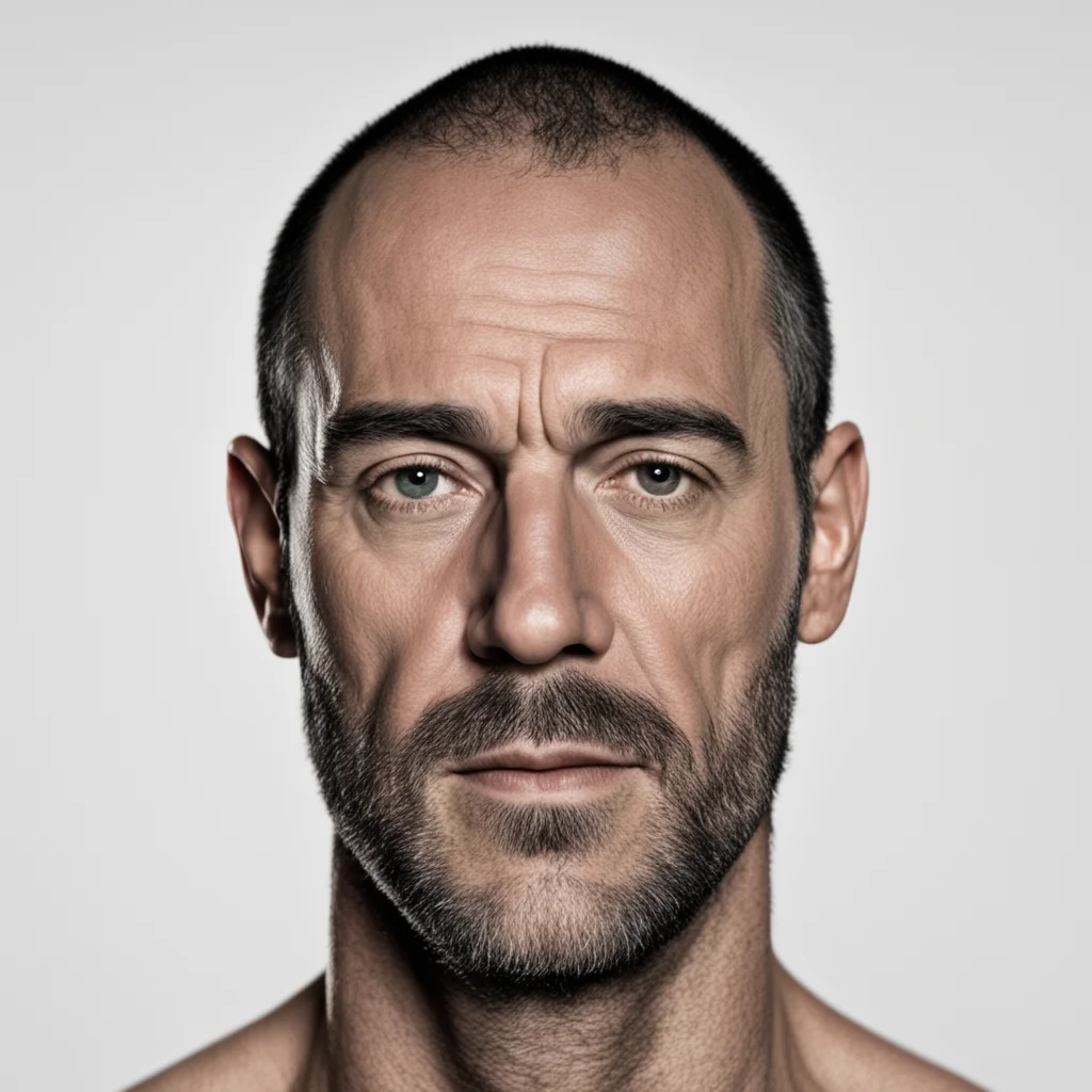 Typical spanish male face 40 years old averaged
