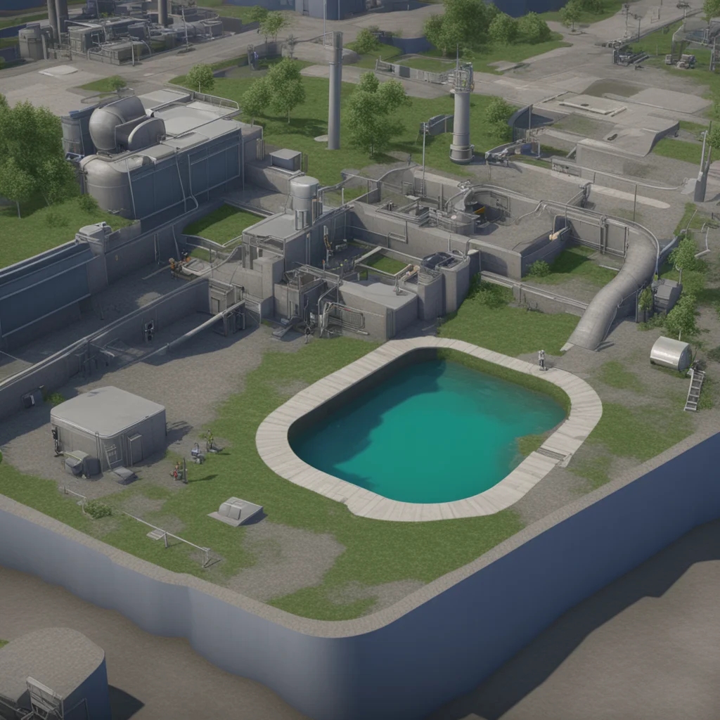 Video game screenshot of Sewage Treatment Plant Simulator 2022