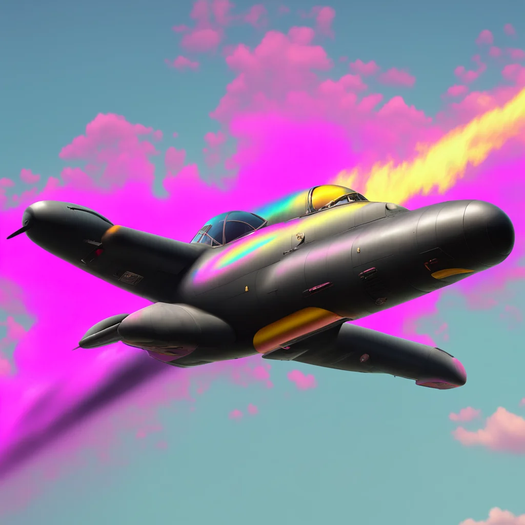 World War II aircraft unreal engine simple and vibrant rainbow lines  World War II aircraft bright pastels pink and gold