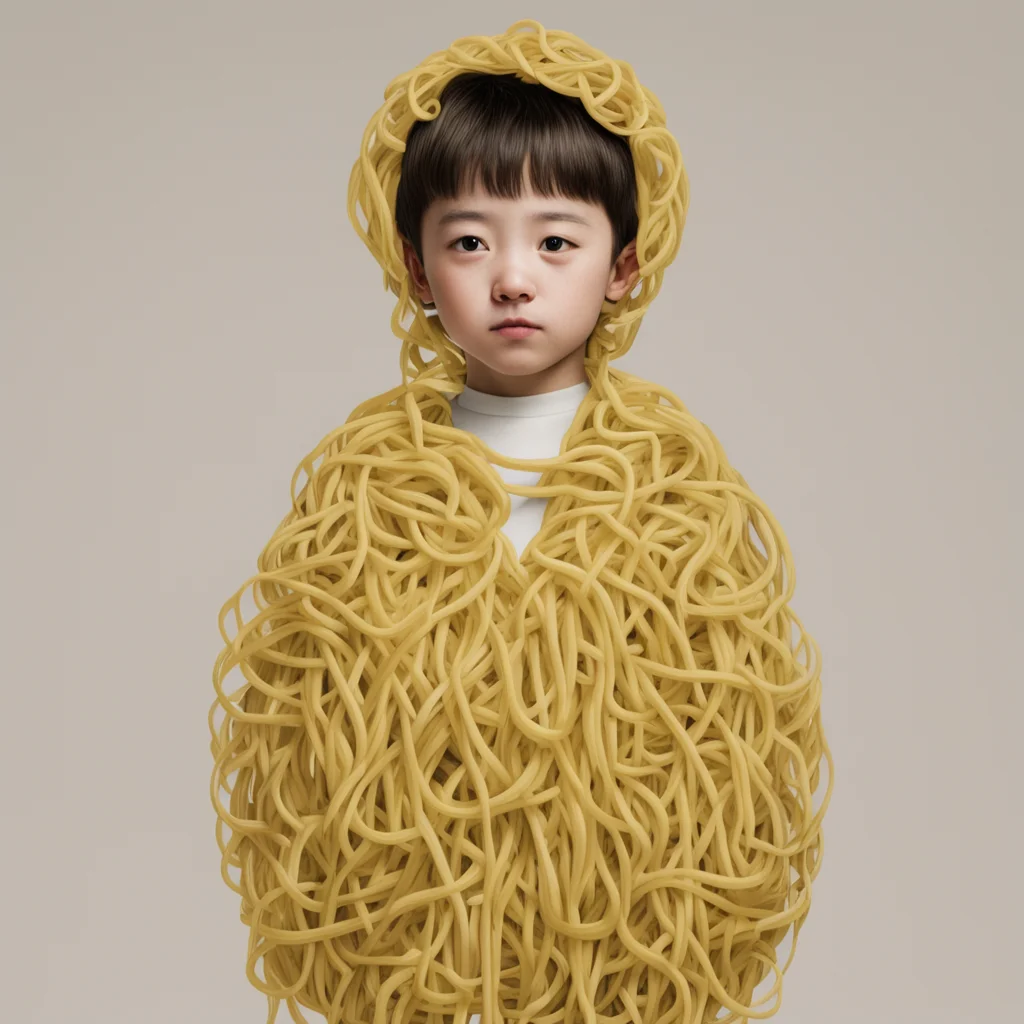 a boy in spaghettisuit  from “The Birds of America”  photorealistic Hyper realistic and hyper detailed byNara Yoshitomo 