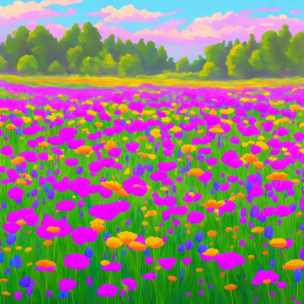 a california wildflower field in the style of ghibli ar 916