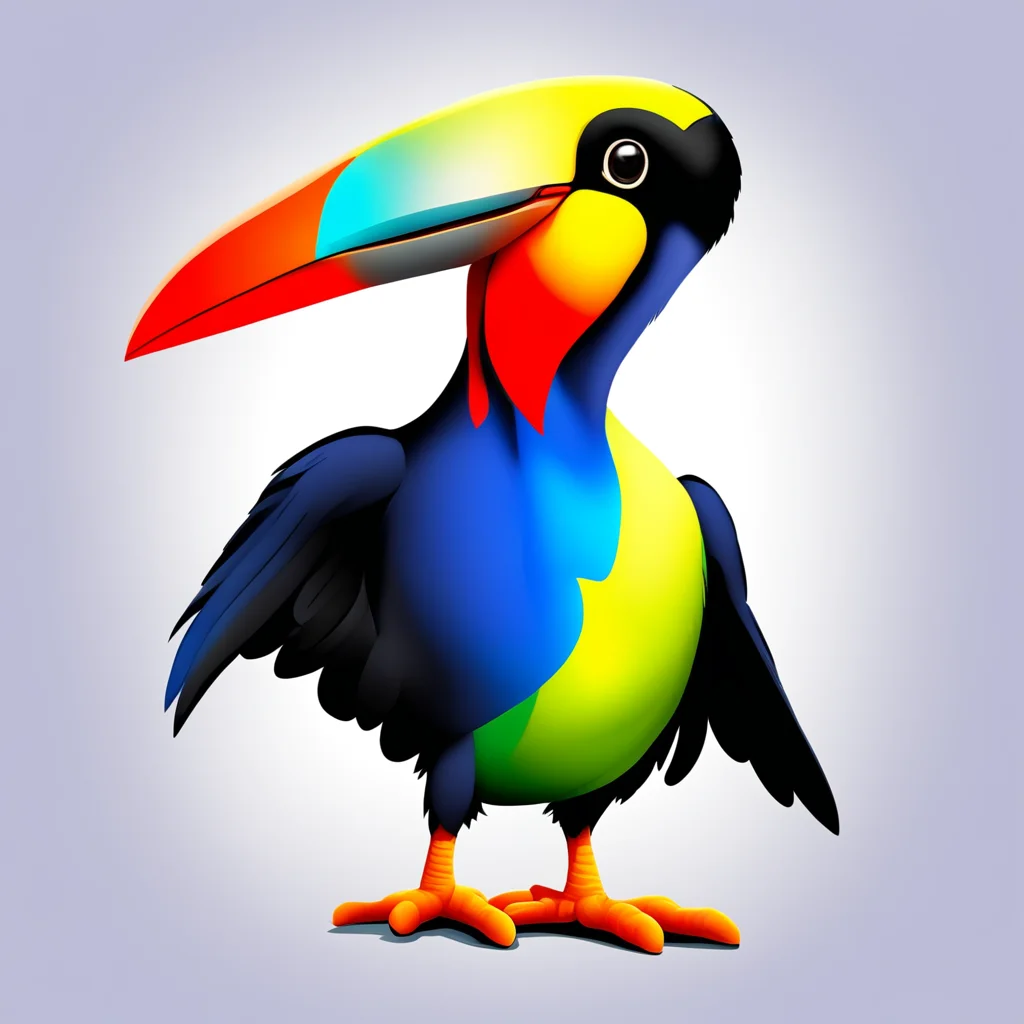 a cartoon mascot portrait of Toucan Sam mixed with Rick Caruso campaign poster —h 400