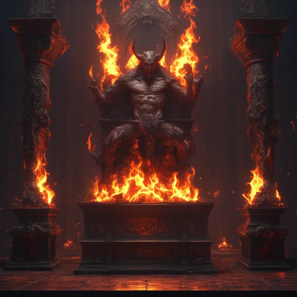 a cinematic ultra realistic devil shrine flames sigils Higly detailed epic composition darkness hell Dante Inferno envir