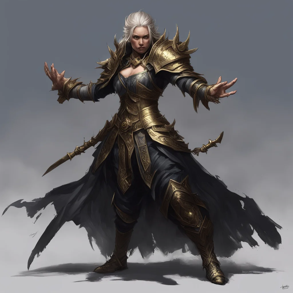 a concept art piece of a female elden ring boss character in a dramatic menacing fighting pose by Anato Finnstark and in