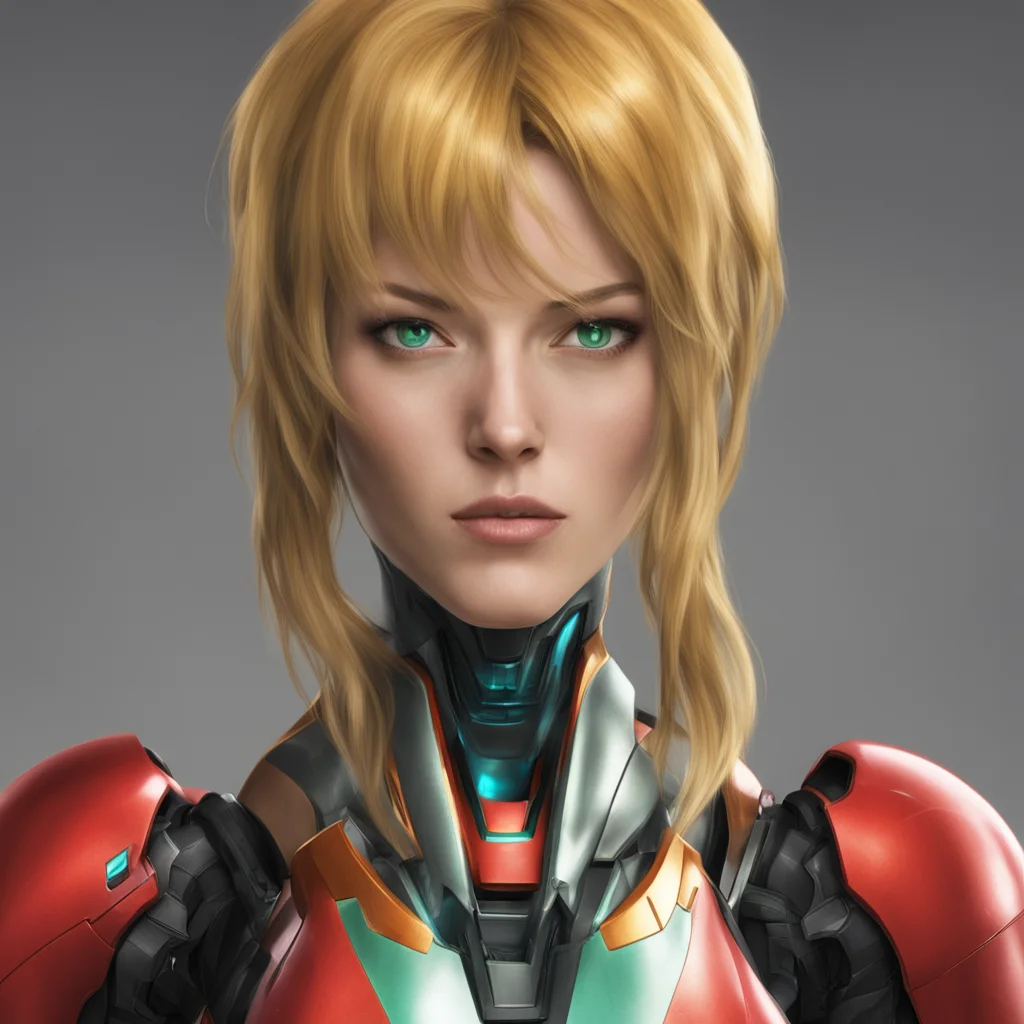 a digital colored sketch of a portrait of Samus Arans Phazon Suit by Pascal Blance from artstation20 hair skin face eyes