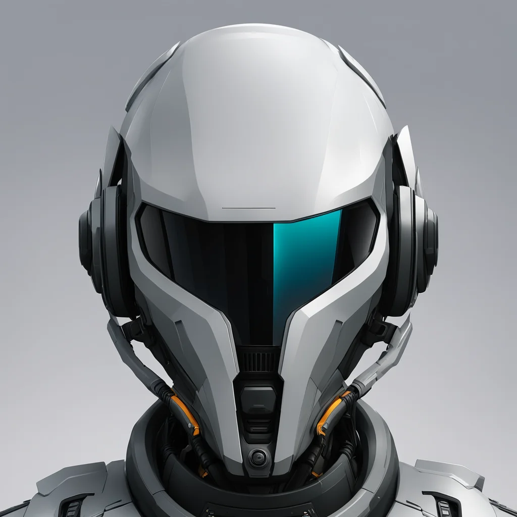 a digital concept art painting of a military future tech cybernetic flight helmet by Greg Rutkowski and Robot Pencil sym