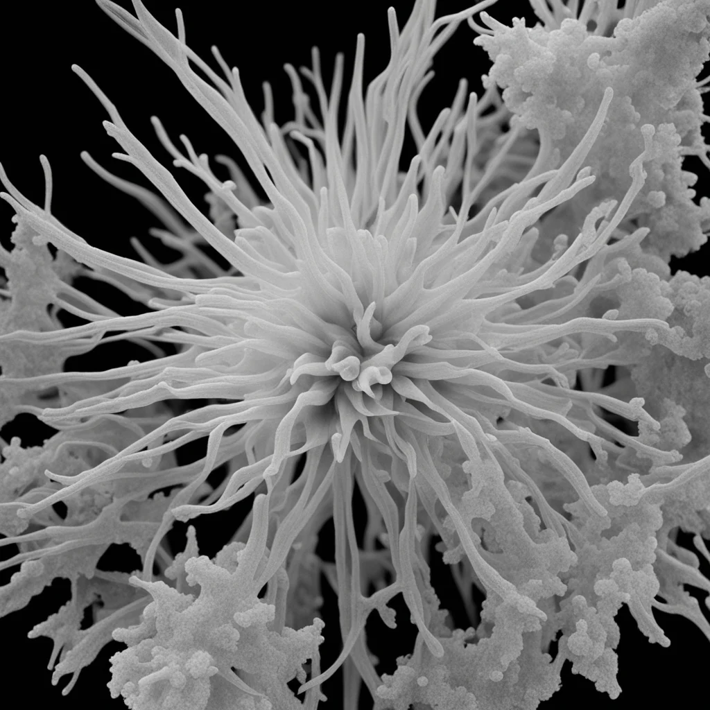a discotheque x ray infrared image from a low temperature scanning electron microscope taken from an aquarium in outer s