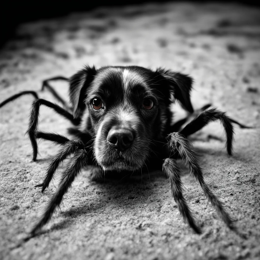 a dog crossed with a spider high contrast photo cell phone image highly detailed