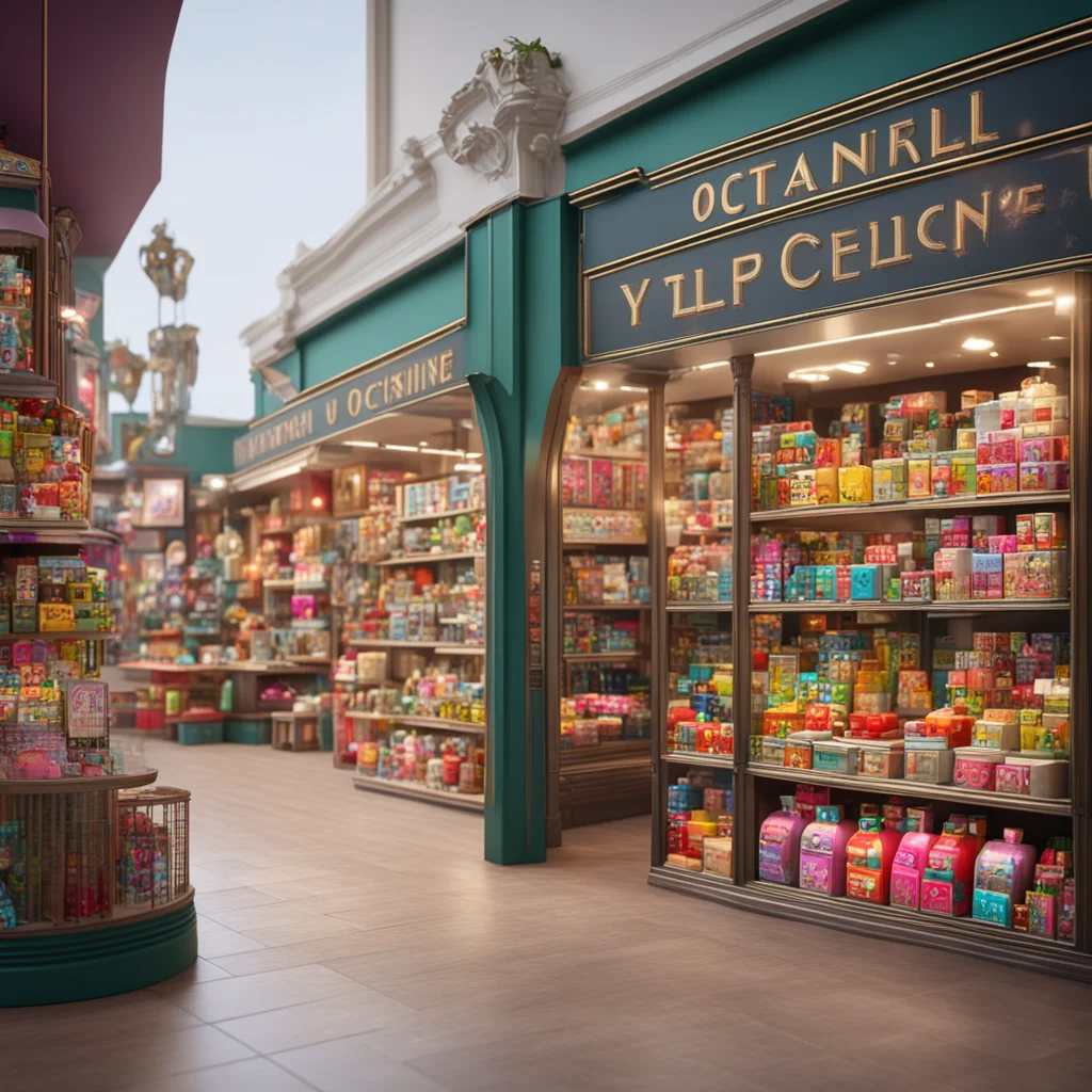 a fancy chic toy store 3D engine octaine8K render unreal engine hyperealistic cinimatic atmosphere