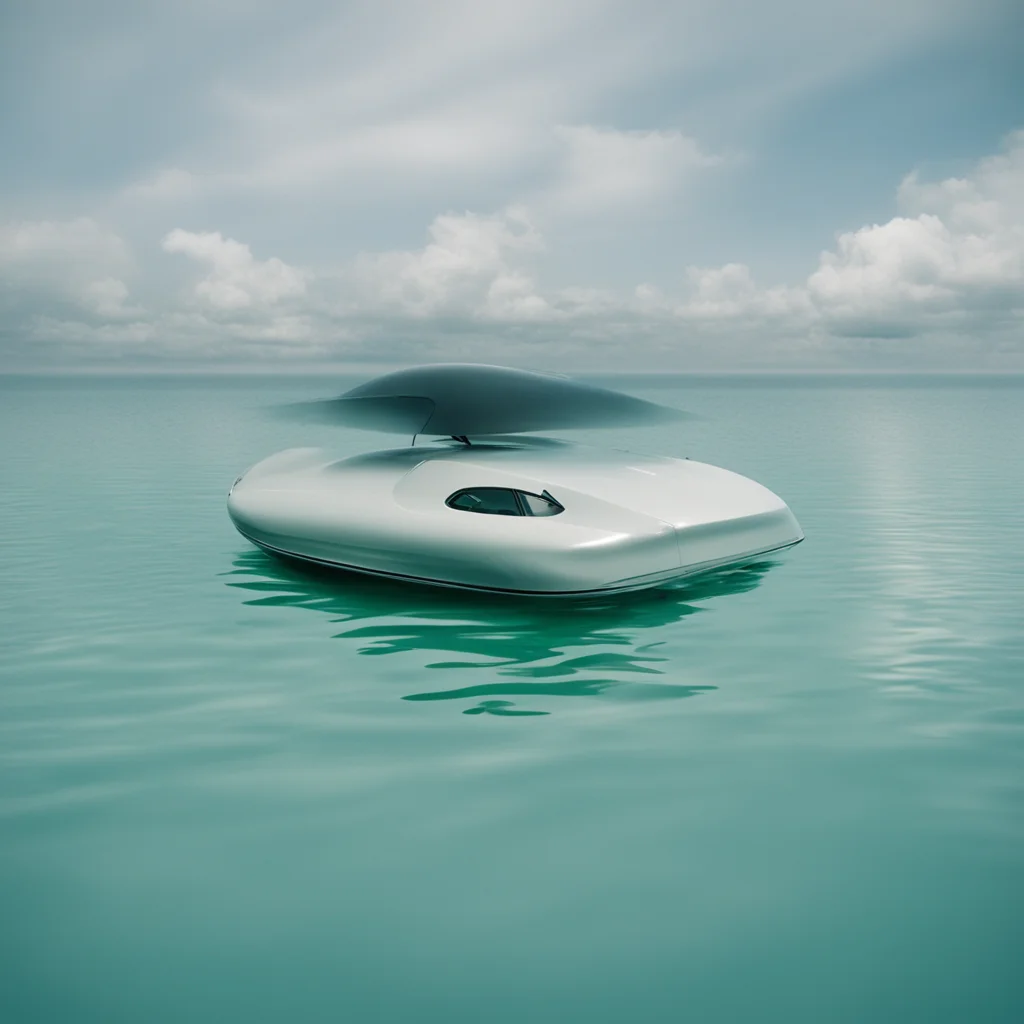a floating car