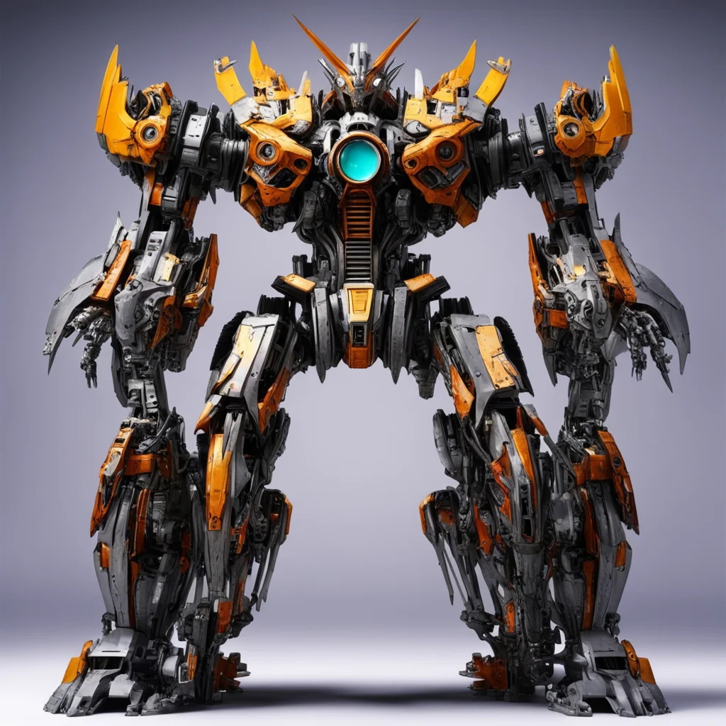 a giant mech lord gundam wing transformer mega unicron hot rod robot mech bio mech in the style of h r giger