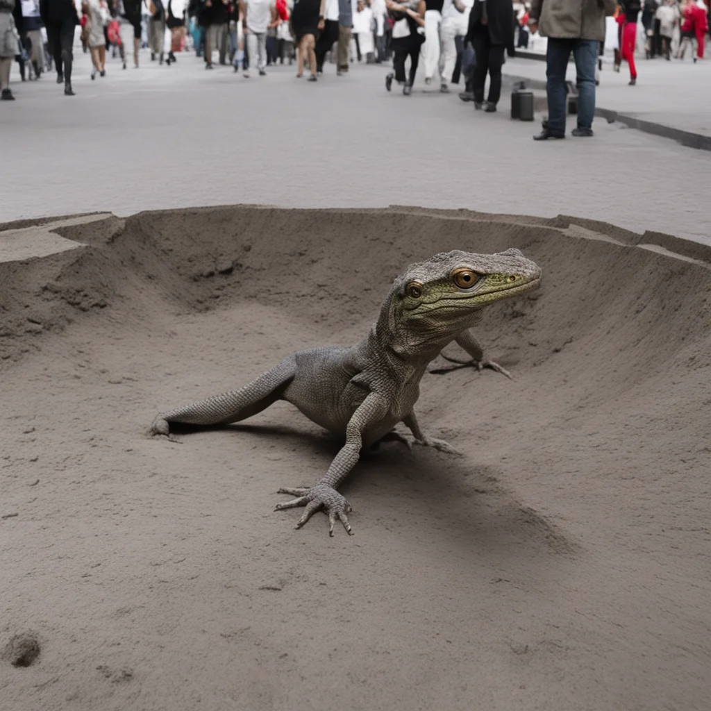 a horrifying subterranean lizard coming out of the deep earth caught on cctv town square 2018