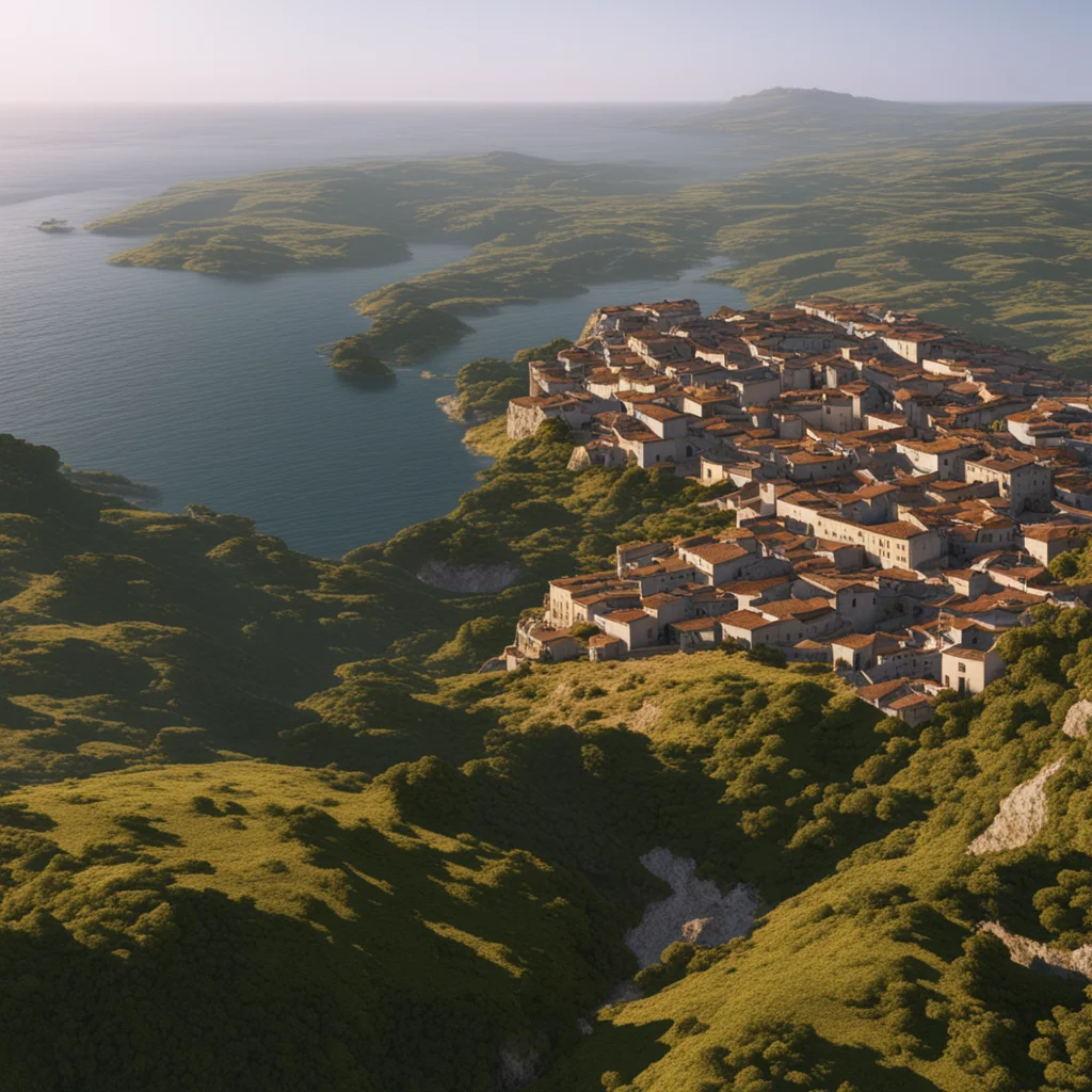 a hyper realistic portuguese landscape 8k octane render ar 75 uplight no dof