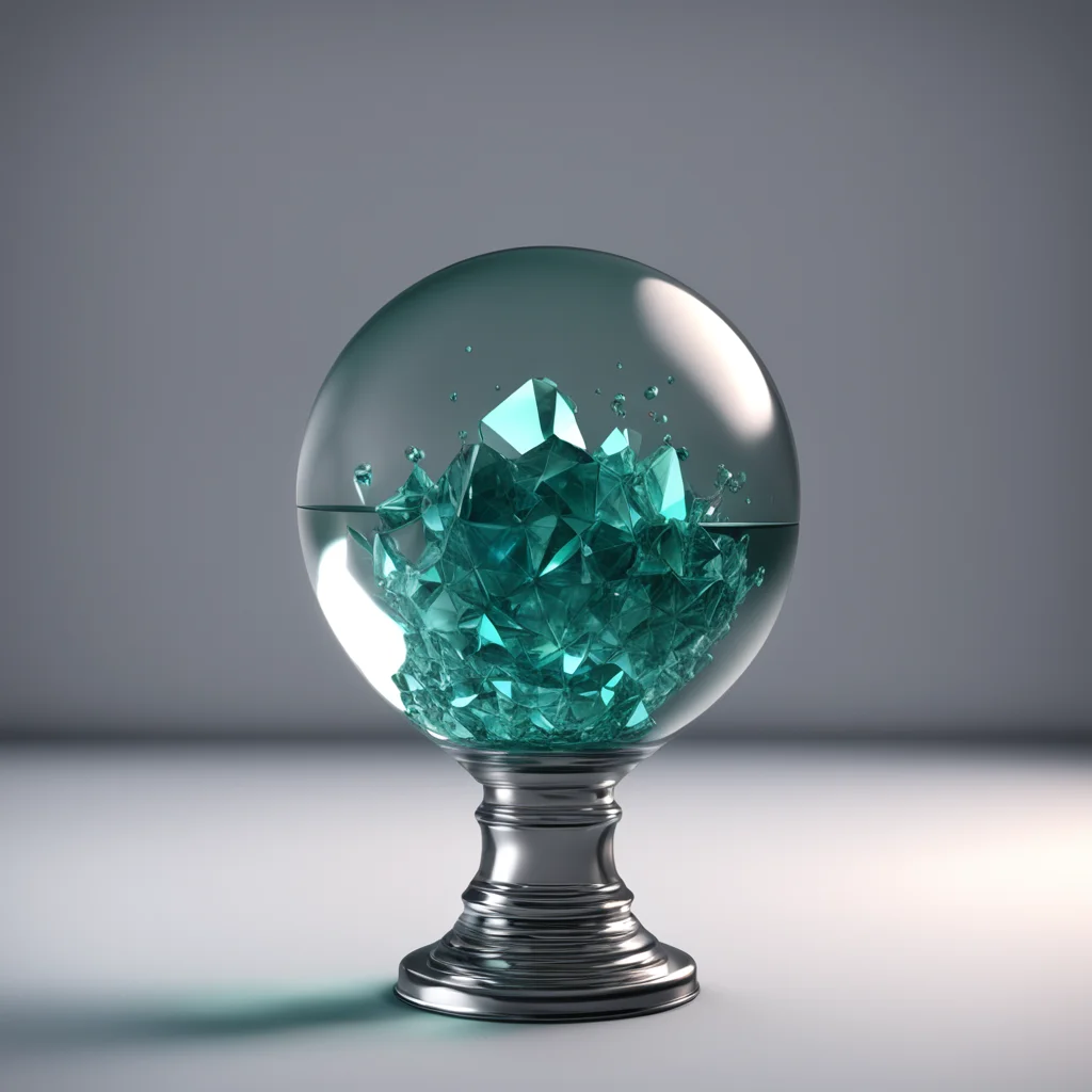 a medical test cup as a clayrvoiant crystal ball realistic octane render soft lighting —w2000 —h2000