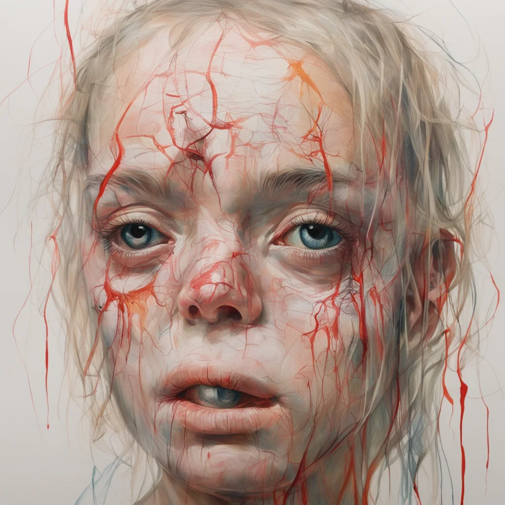 a painting ofa spider on a human eye jenny saville gabriel cornelius von max 4kunreal  8k  mixed media all over arwork  