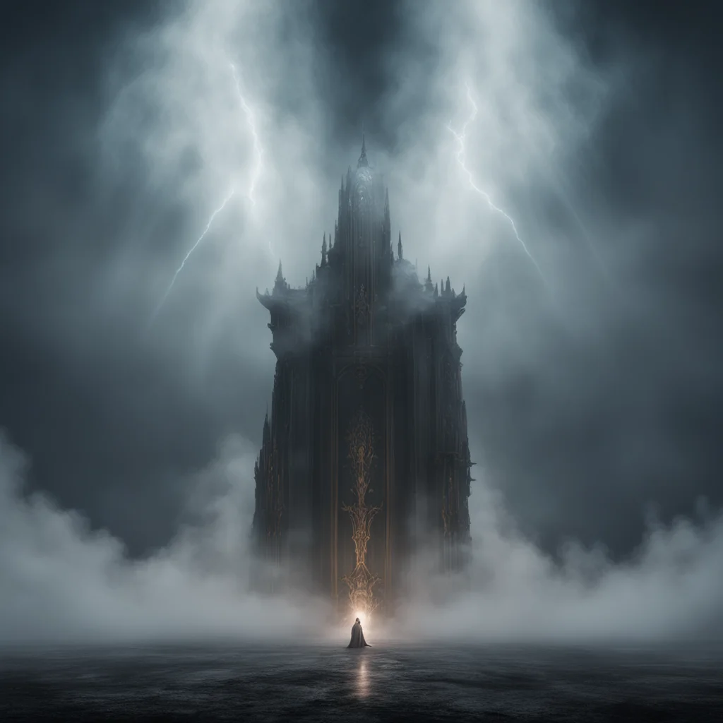 a portal of necroplasm science fiction smoke fog god rays symmetrical fantasy matte painting mist moody cold cinematic l