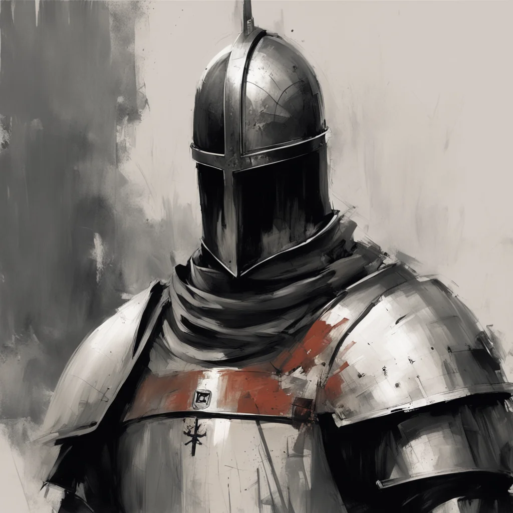 a portrait of a templar knight in the style of ashley wood ar 23