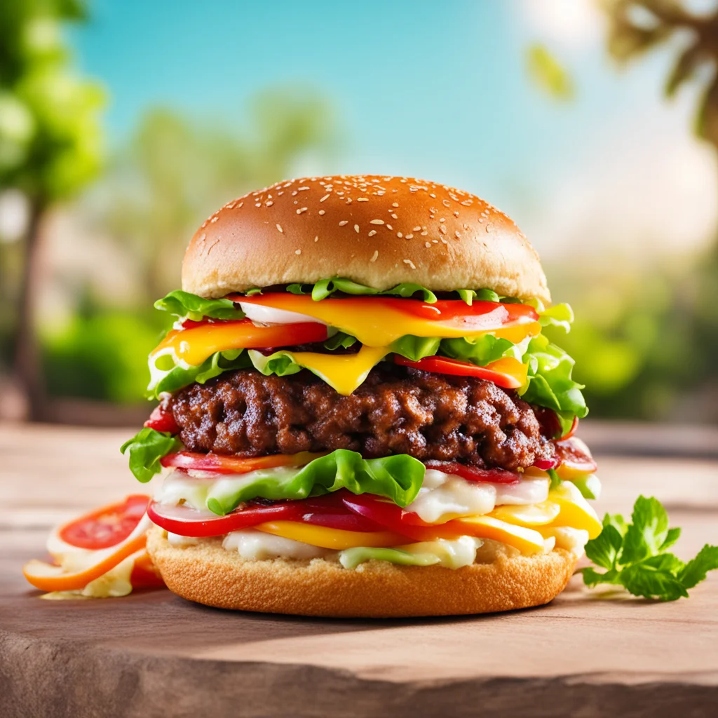a promotional image introducing the new Wolf Burger from Wolf Burger   sweet as a burger in the warm sun ar 75