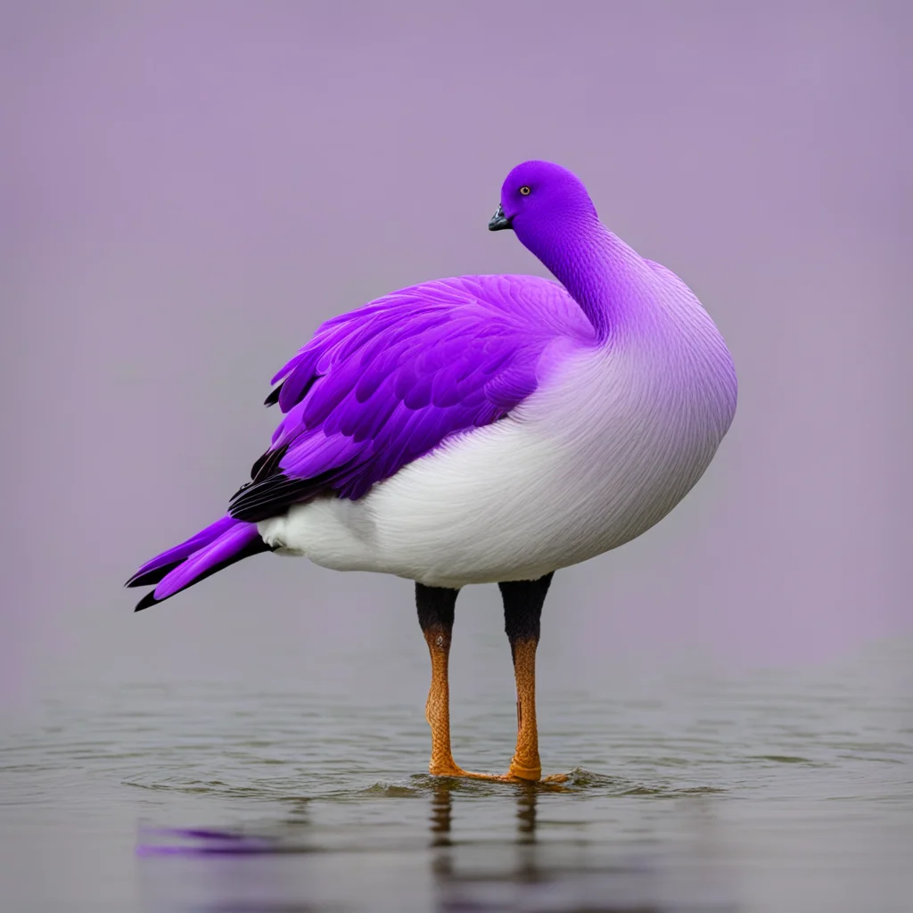 a purple goose