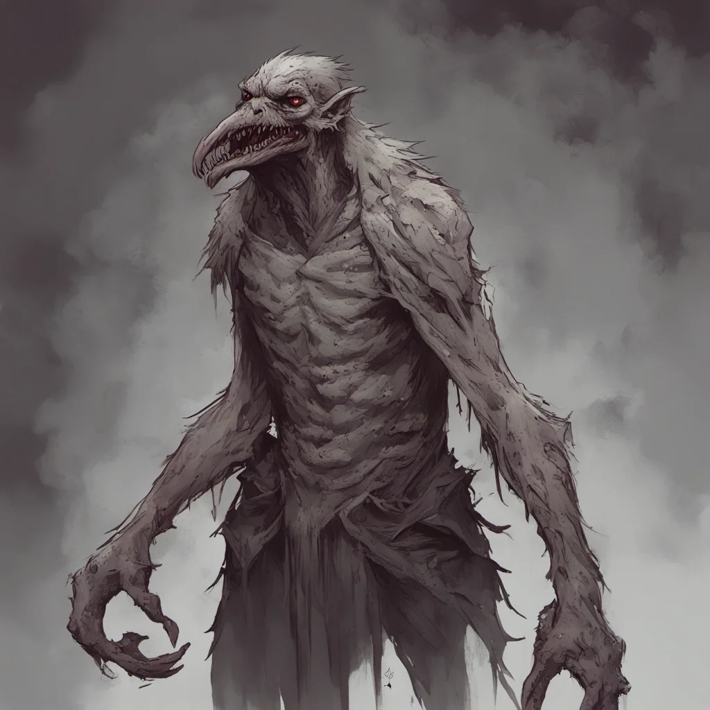 a ravenous ghoul in dnd monster art style art by Justin Gerard and Victor Adame Minguez