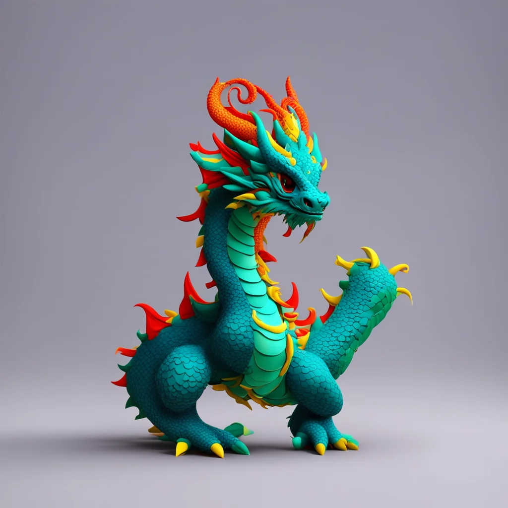 a set of chinese dragon designer toy art toy in stylized style pixar styleminimalist ar 169