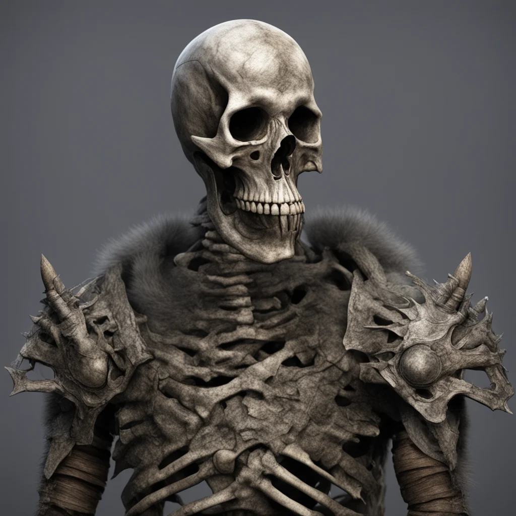 a skeleton warrior photorealistic