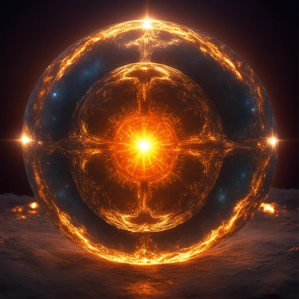 a sphere of infinite metals  asmr  glowing with molten light from within  religion