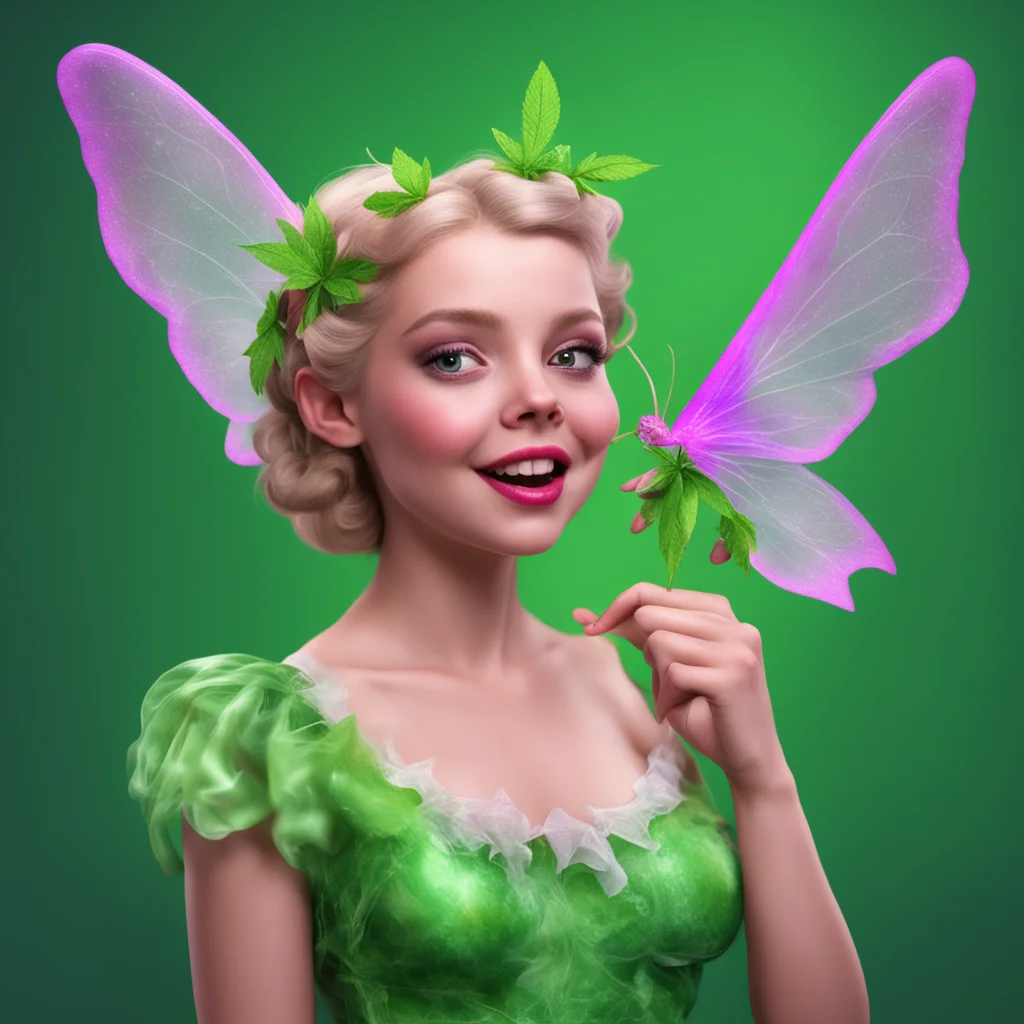 a tooth fairy thats smoking weed realistic render