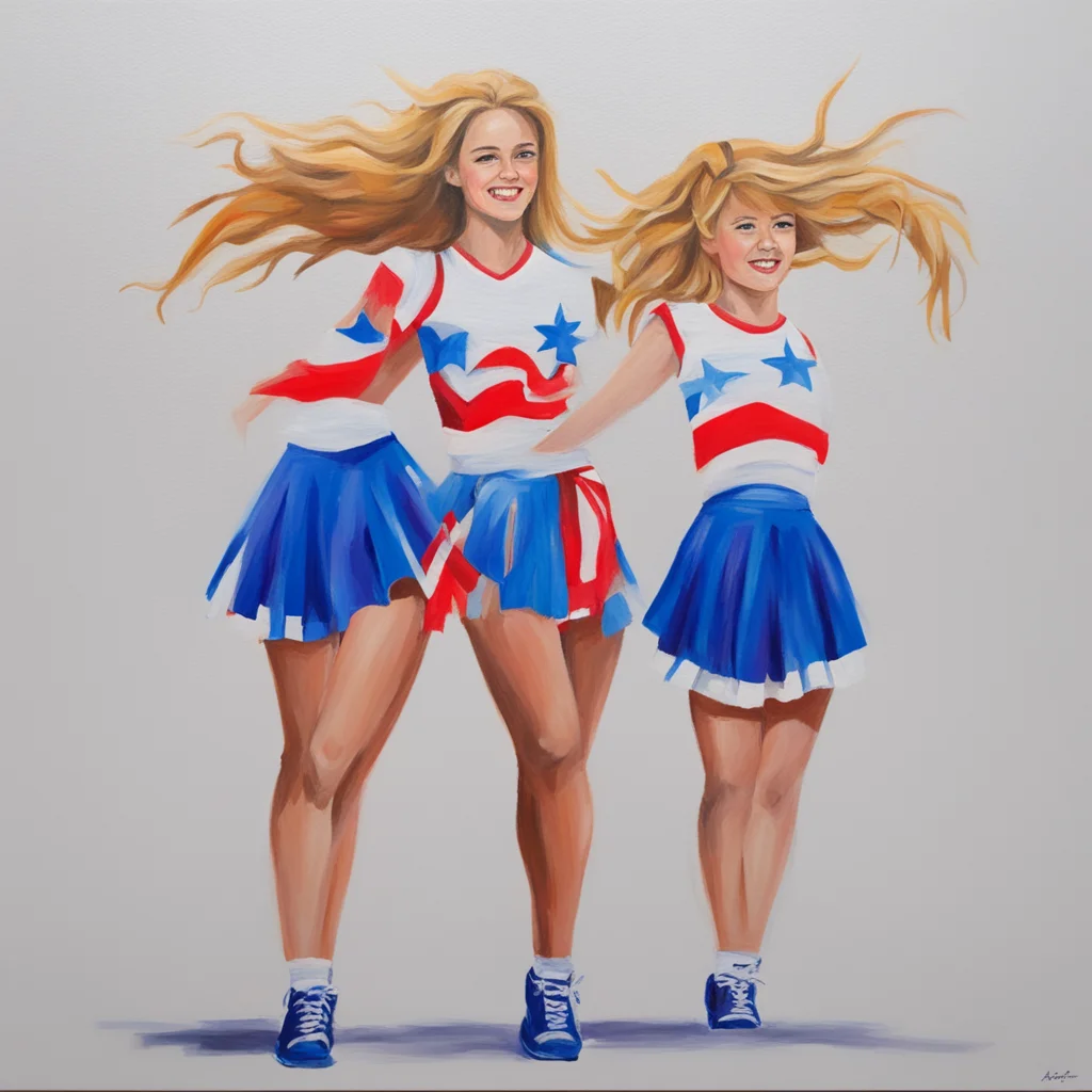 acrylic painting Cheerleader ar 168