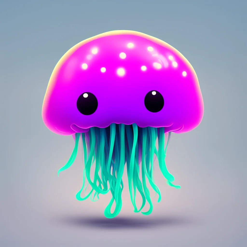 adorable animated jelly fish character i cant believe how cute it is