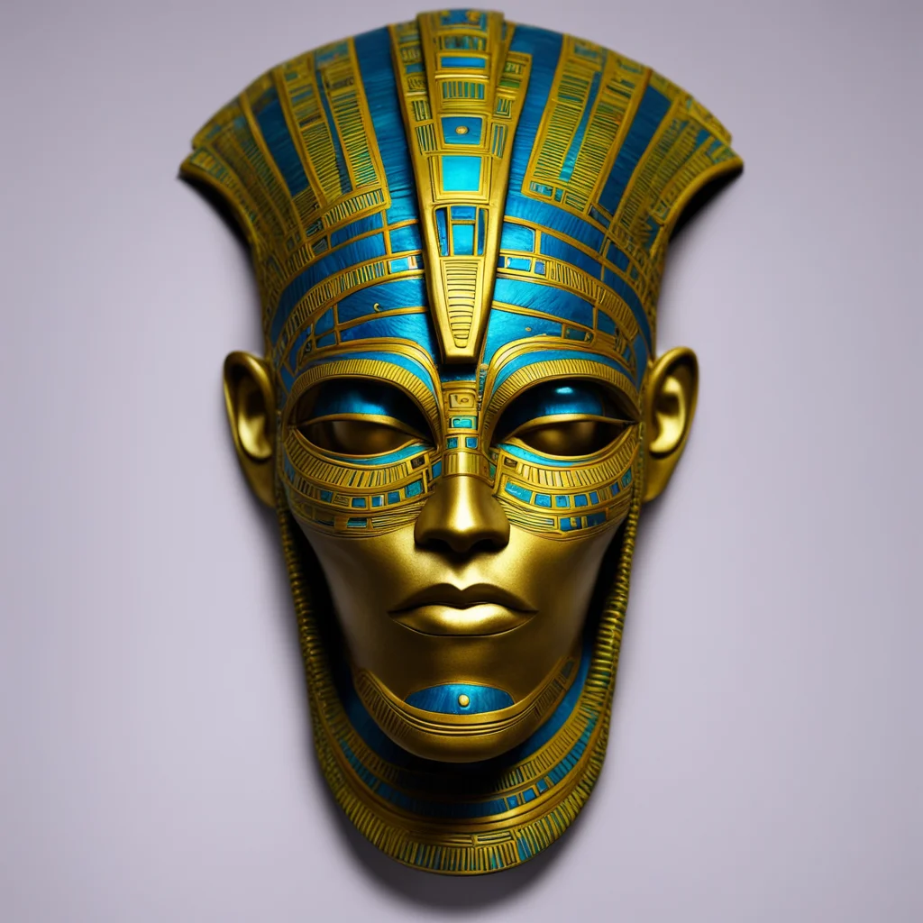 alien cyborg Egyptian pharaoh mask