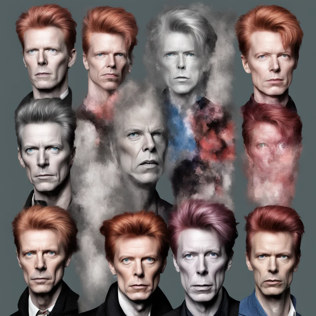 all David Bowie styles combined one portrait