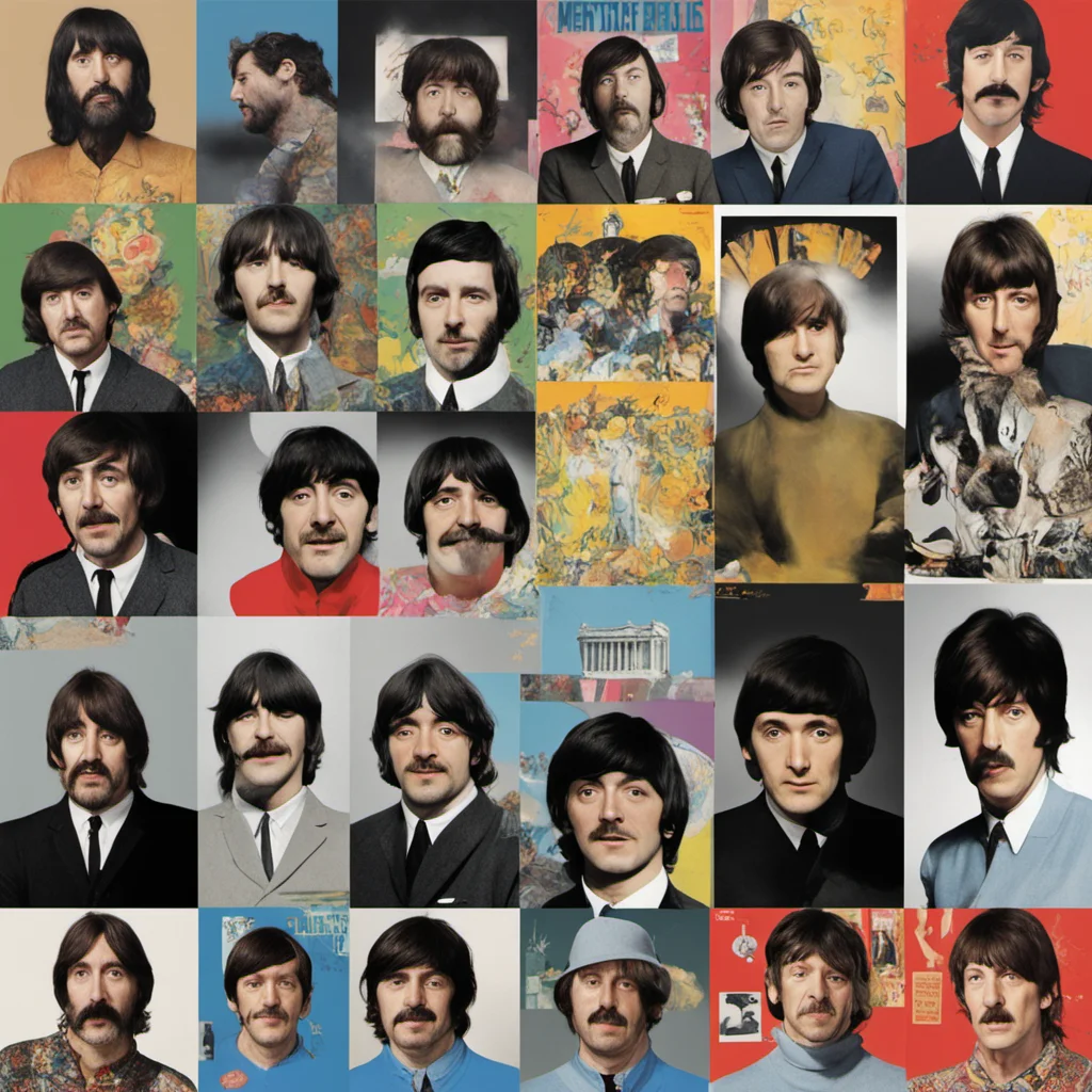 all the Beatles album covers combined into one