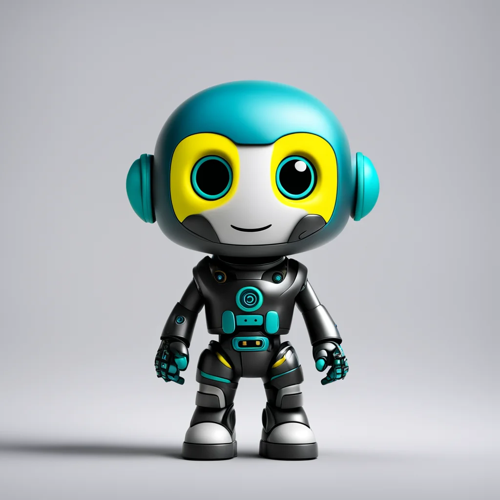 an IP Character design mascot cute vinyl toy in the style of kid robot octane render h 360