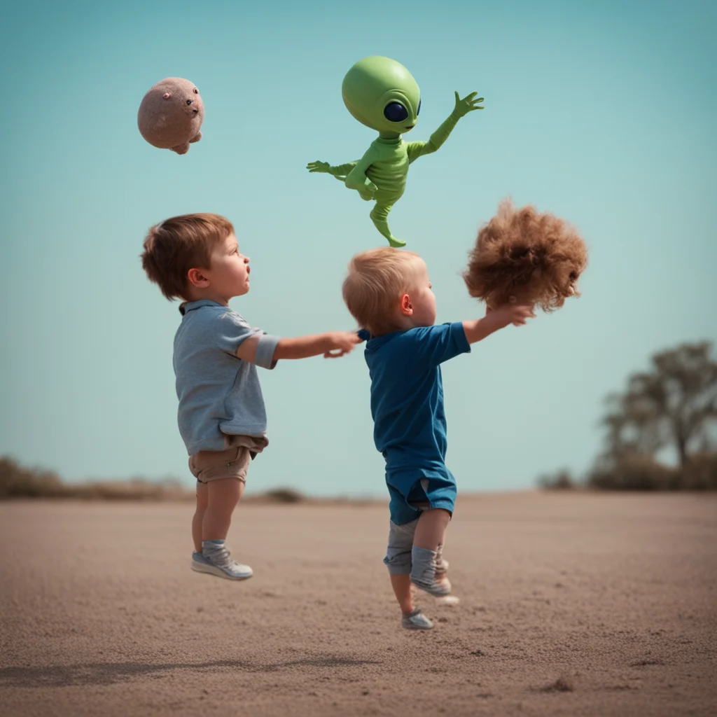an alien child throwing a doll into the air w 1080 h 720