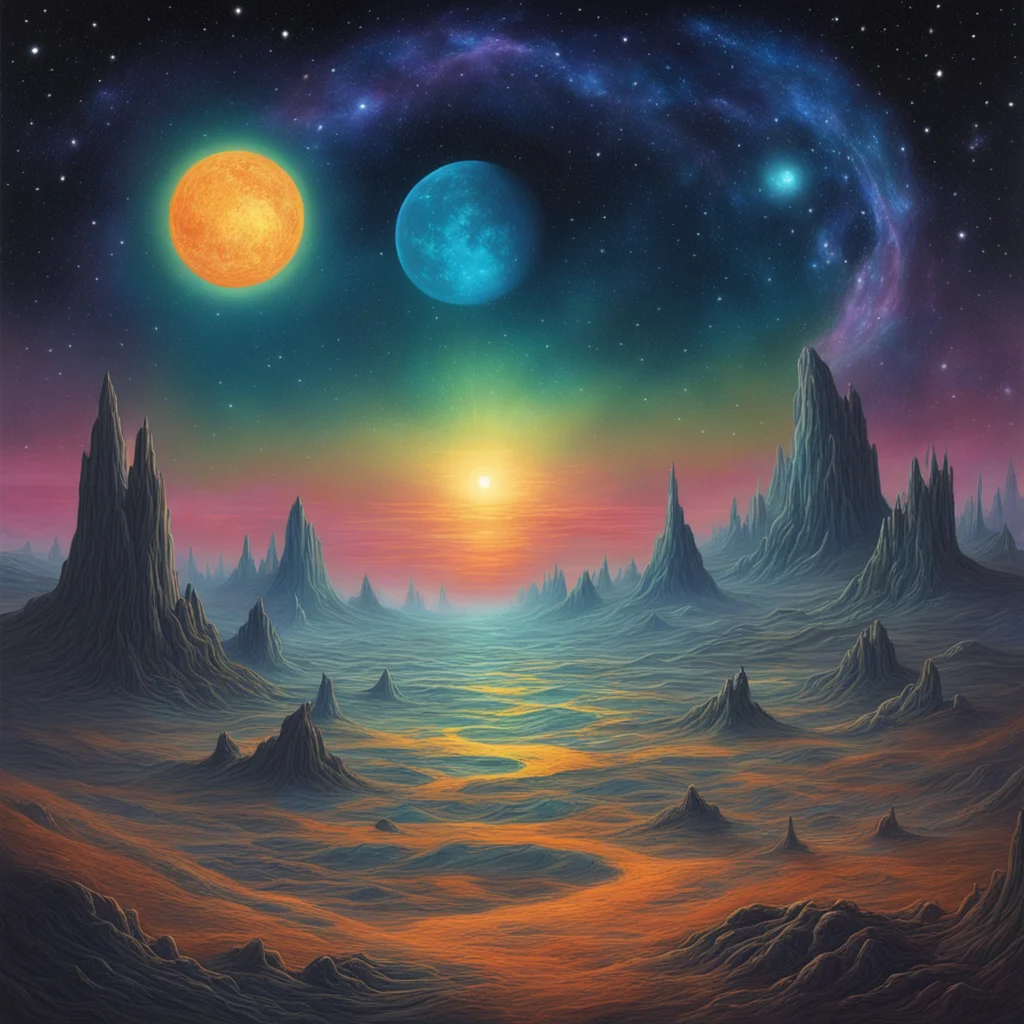 an eerie cosmic landscape by Gilbert Williams