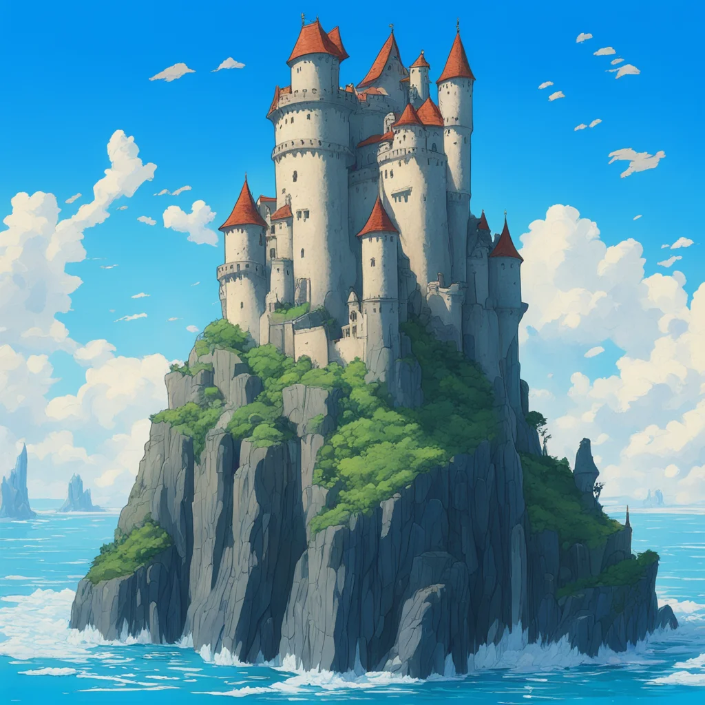 an iceburg with a stone castle tower on top Studio Ghibli James Gurney highly detailed trending on artstation aspect 813