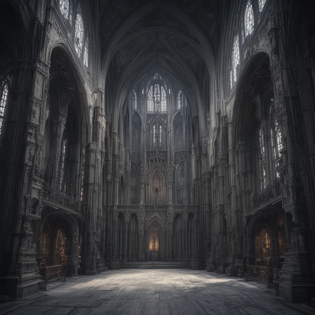 ancient gothic space cathedral factory atmospheric chaotic ultrarealistic highly detailed cinematic Panavision film came
