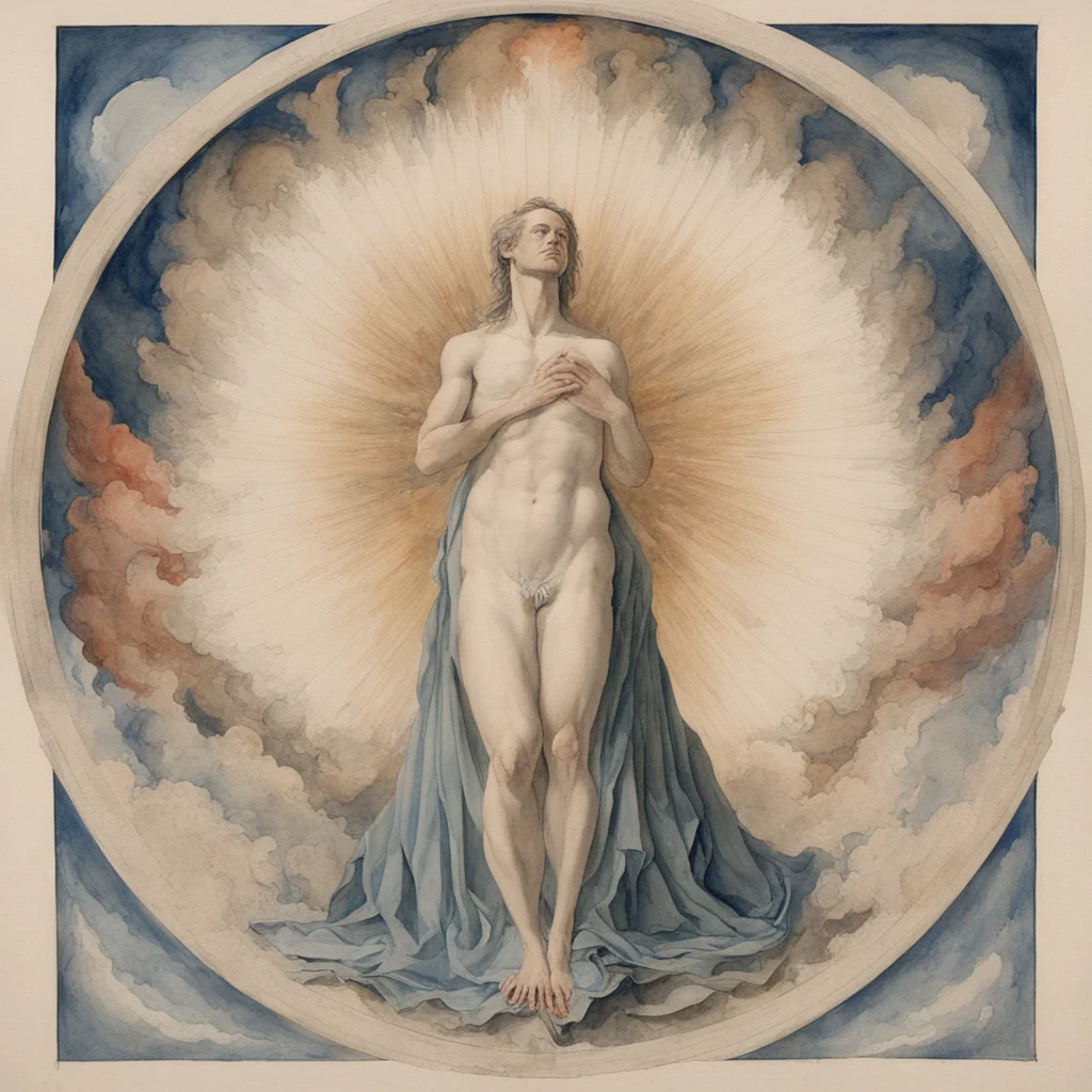 ancient of days William Blake Augustus Knapp proportional watercolor symmetry portrait