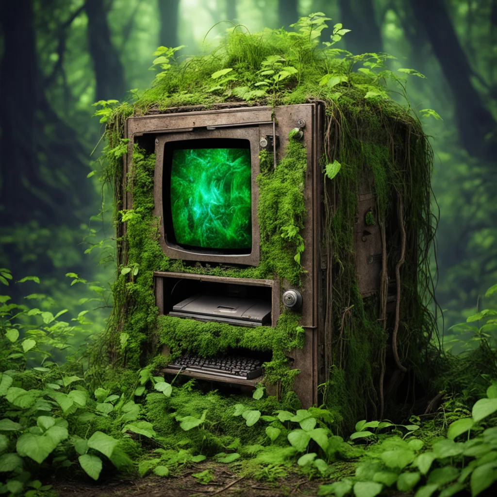 ancient overgrown Gaming pc